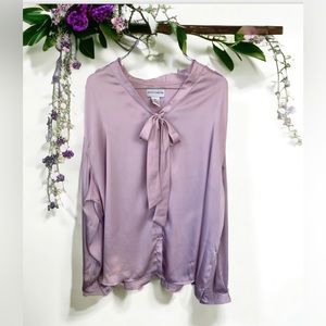 Jaclyn Smith • Lavender Polyester Satin Blouse Size 22w
